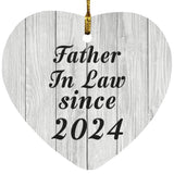 Father In Law Since 2024 - Heart Ornament F