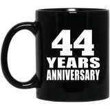 44th Anniversary 44 Years - 11 Oz Coffee Mug Black