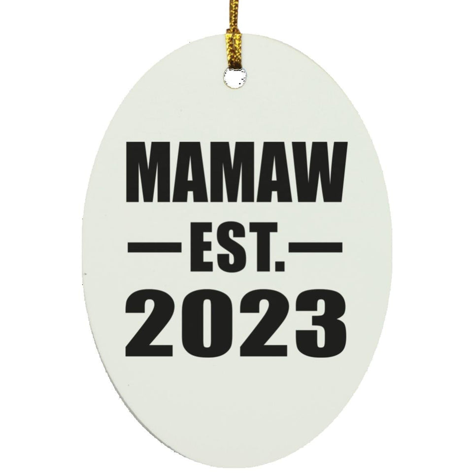 Mamaw Established EST. 2023 - Oval Ornament