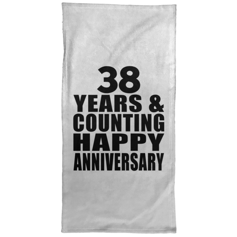 Happy 38th Anniversary 38 Years & Counting - Hand Towel