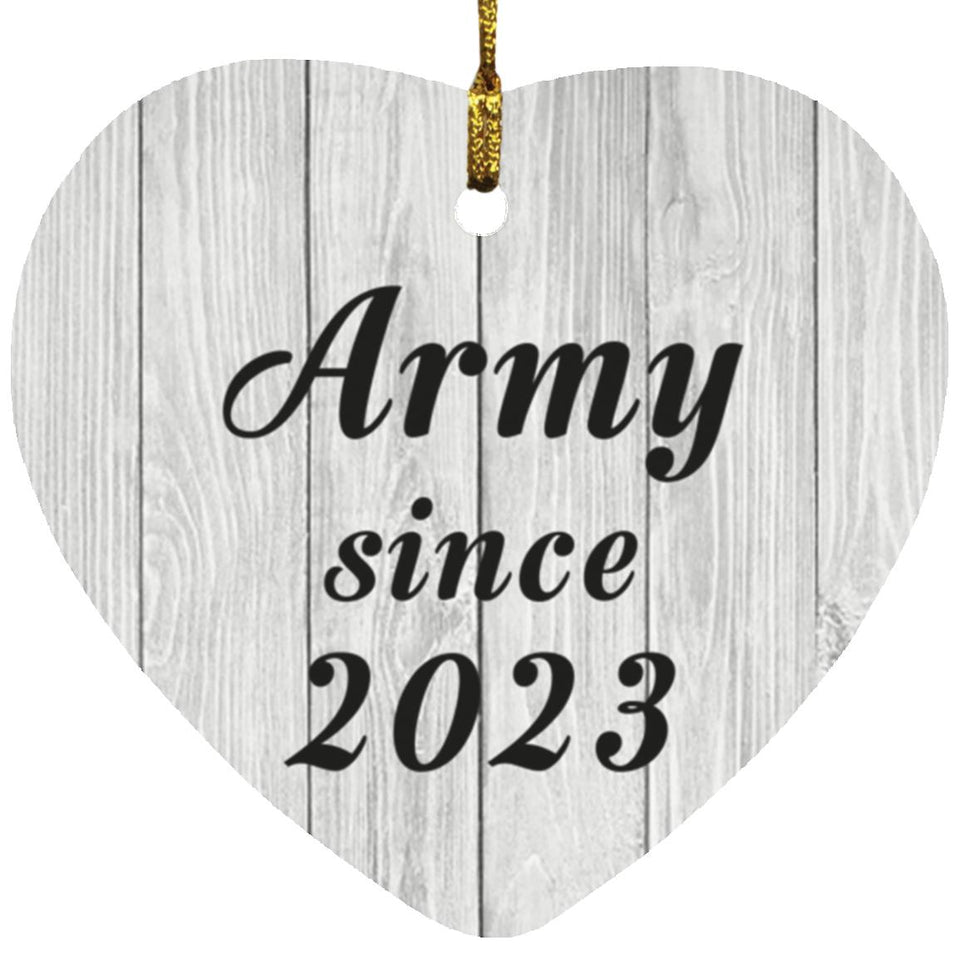 Army Since 2023 - Heart Ornament F