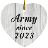 Army Since 2023 - Heart Ornament F