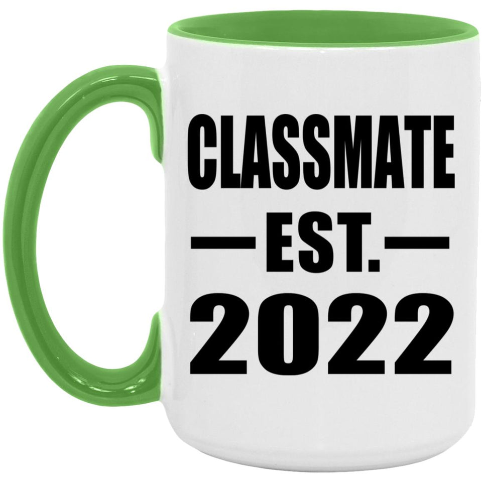 Classmate Established EST. 2022 - 15oz Accent Mug Green