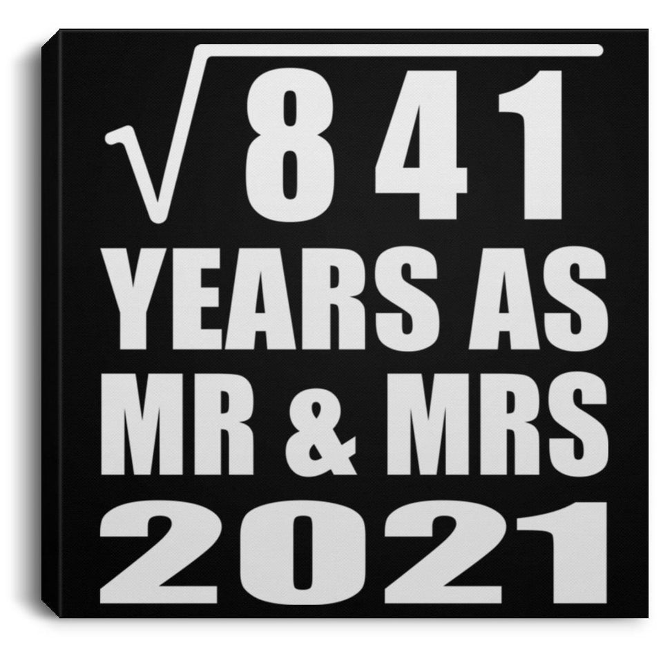 29th Anniversary Square Root of 841 Years As Mr & Mrs 2021 - Canvas Square