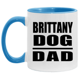 Brittany Dog Dad - 11oz Accent Mug Blue