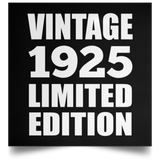 99th Birthday Vintage 1925 Limited Edition - Poster Square