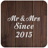 9th Anniversary Mr & Mrs Since 2015 - Drink Coaster D
