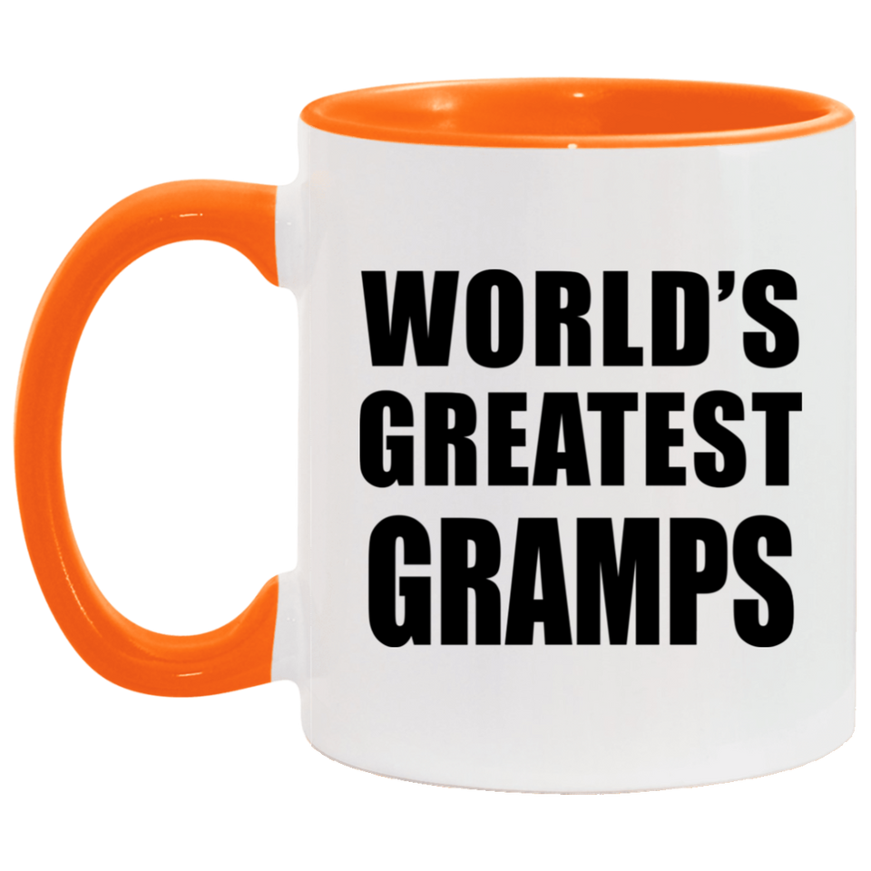 World's Greatest Gramps - 11oz Accent Mug Orange