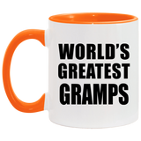 World's Greatest Gramps - 11oz Accent Mug Orange