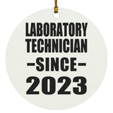 Laboratory Technician Since 2023 - Circle Ornament