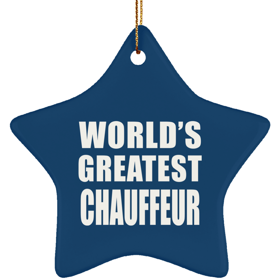 World's Greatest Chauffeur - Star Ornament