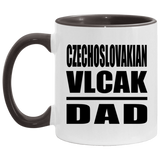 Czechoslovakian Vlcak Dad - 11oz Accent Mug Black