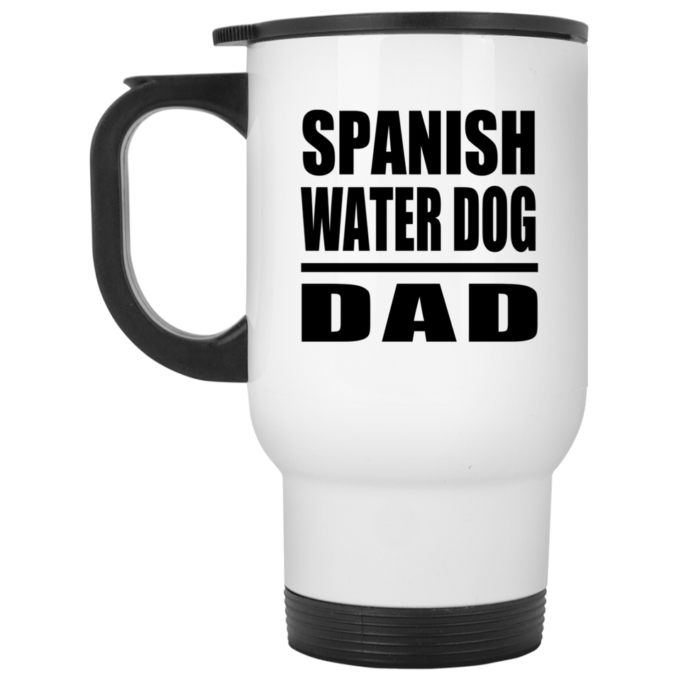 Spanish Water Dog Dad - White Travel Mug