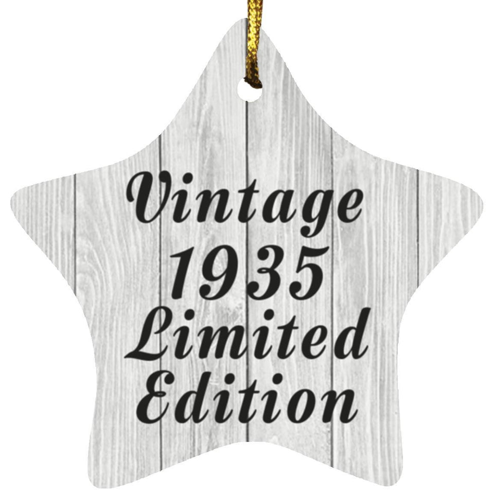 89th Birthday Vintage 1935 Limited Edition - Star Ornament F