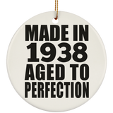 86th Birthday Made In 1938 Aged to Perfection - Circle Ornament
