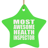 Most Awesome Health Inspector - Star Ornament