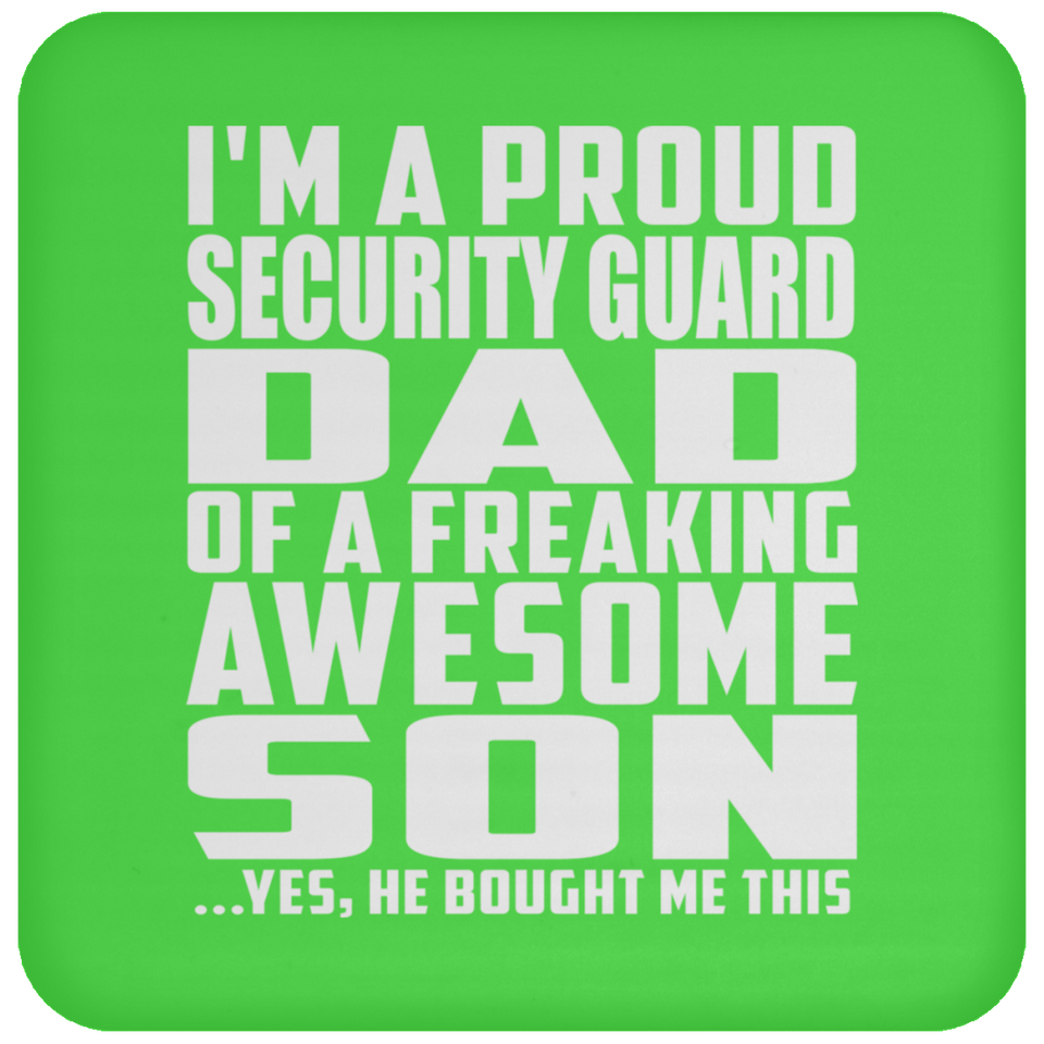 Proud Security Guard Dad Of Awesome Son - Drink Coaster