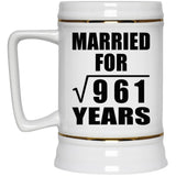 31st Anniversary Married For Square Root of 961 Years - Beer Stein