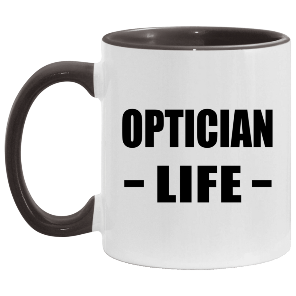 Optician Life - 11oz Accent Mug Black