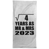 2nd Anniversary Square Root of 4 Years As Mr & Mrs 2023 - Hand Towel