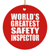 World's Greatest Safety Inspector - Circle Ornament