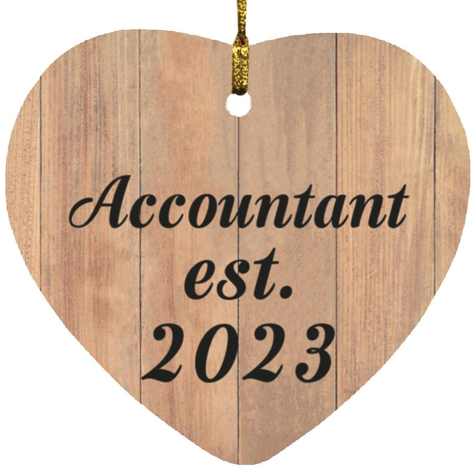 Accountant Established Est. 2023 - Heart Ornament C