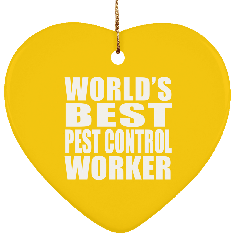 World's Best Pest Control Worker - Heart Ornament