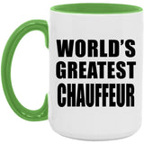 World's Greatest Chauffeur - 15oz Accent Mug Green
