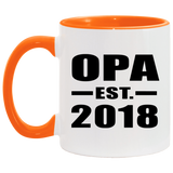 Opa Established EST. 2018 - 11oz Accent Mug Orange