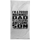 Proud Machinist Dad Of Awesome Son - Hand Towel