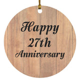 Happy 27th Anniversary - Circle Ornament C