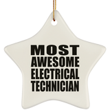 Most Awesome Electrical Technician - Star Ornament