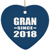 Gran Since 2018 - Heart Ornament
