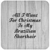 All I Want For Christmas Is My Brazilian Shorthair - Drink Coaster F