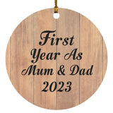 First Year As Mum & Dad 2023 - Circle Ornament C