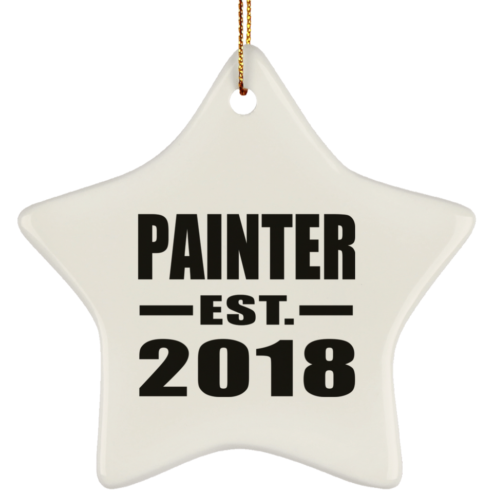 Painter Established EST. 2018 - Star Ornament