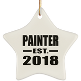 Painter Established EST. 2018 - Star Ornament