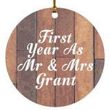 First Year As Mr & Mrs Grant - Circle Ornament E