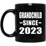 Grandchild Since 2023 - 11oz Coffee Mug Black