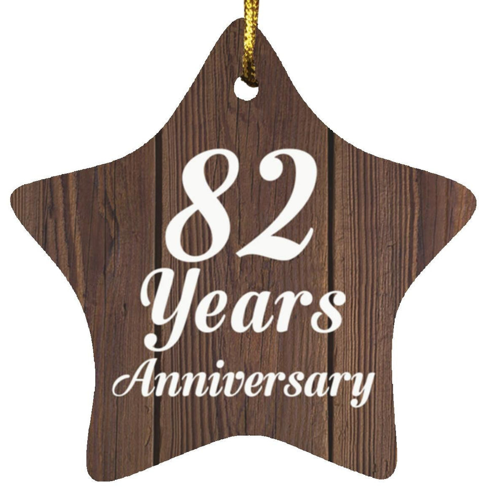 82nd Anniversary 82 Years Anniversary - Star Ornament D