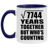 88th Anniversary Square Root of 7744 Years Who's Counting - 11oz Accent Mug Purple