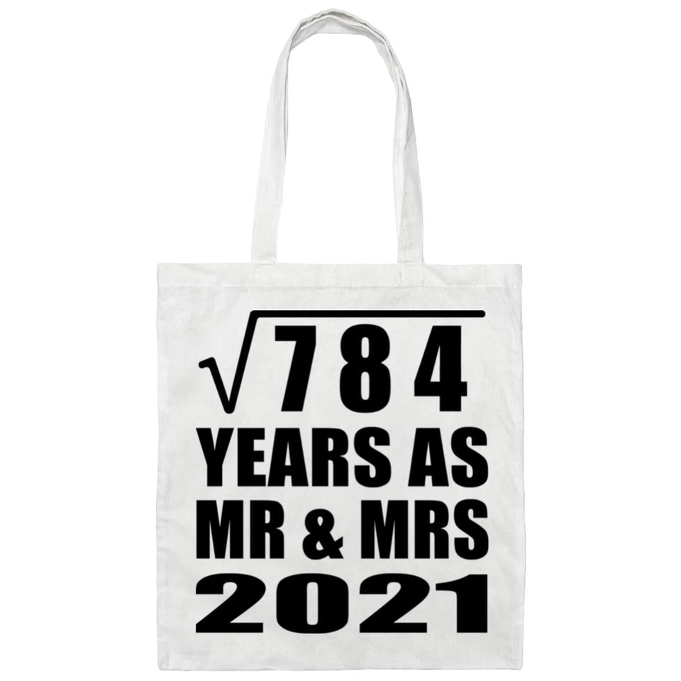 28th Anniversary Square Root of 784 Years As Mr & Mrs 2021 - Tote Bag White