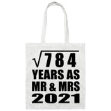 28th Anniversary Square Root of 784 Years As Mr & Mrs 2021 - Tote Bag White