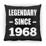 56th Birthday Legendary Since 1968 - Throw Pillow Black