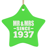 87th Anniversary Mr & Mrs Since 1937 - Star Ornament