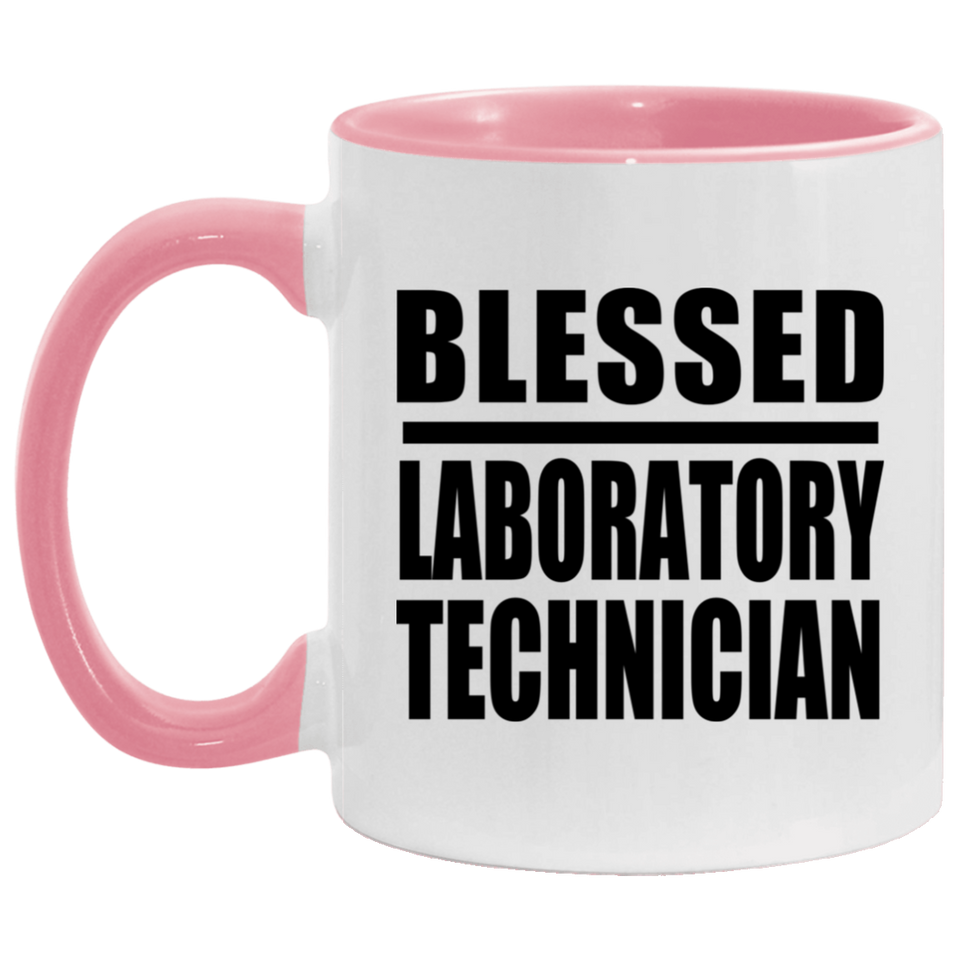 Blessed Laboratory Technician - 11oz Accent Mug Pink