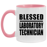 Blessed Laboratory Technician - 11oz Accent Mug Pink