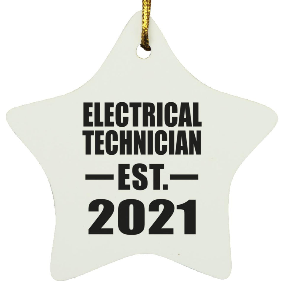Electrical Technician Established EST. 2021 - Star Ornament