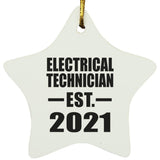 Electrical Technician Established EST. 2021 - Star Ornament