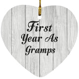 First Year As Gramps - Heart Ornament F